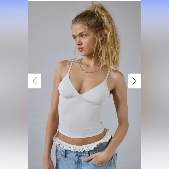 Urban Outfitters Out From Under Je T'aime Mesh Cropped Cami Size XL - Picture 1 of 7